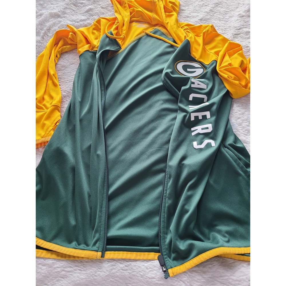 Fanatics Green Bay Packers Womens Full Zip Hoodie Green Yellow MAB6 Medium - Picture 10 of 10
